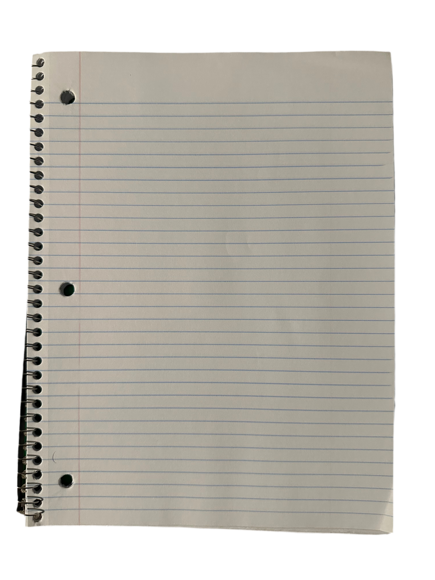 70 Page College Ruled Spiral Notebook